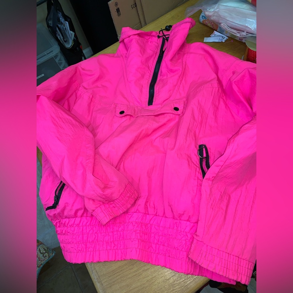 Neon pink vintage ski jacket Outrageous